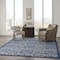 Homeroots 8 x 11 ft. Gray & Blue Indoor & Outdoor Area Rug 385009 - alternate 5